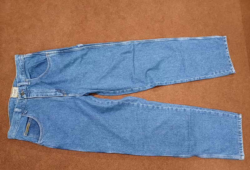 High Waist Blue Jeans  Cotton 100%