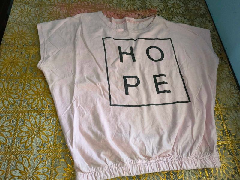 Pink 'HOPE' Graphic T-Shirt