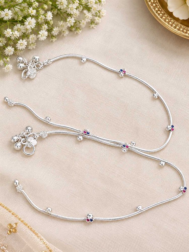 Pure silver  Kailash A1 Anklets with bill
