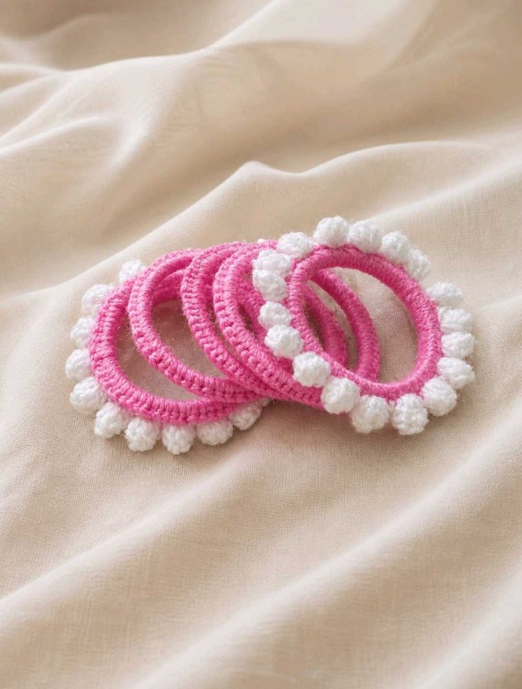 Cute Pink Crochet bangles