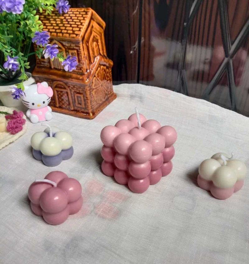 Bubble Cube Candles 1 big and small