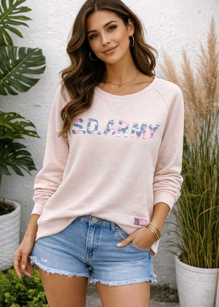 Pink US Army Graphic Sweatshirt Size-38