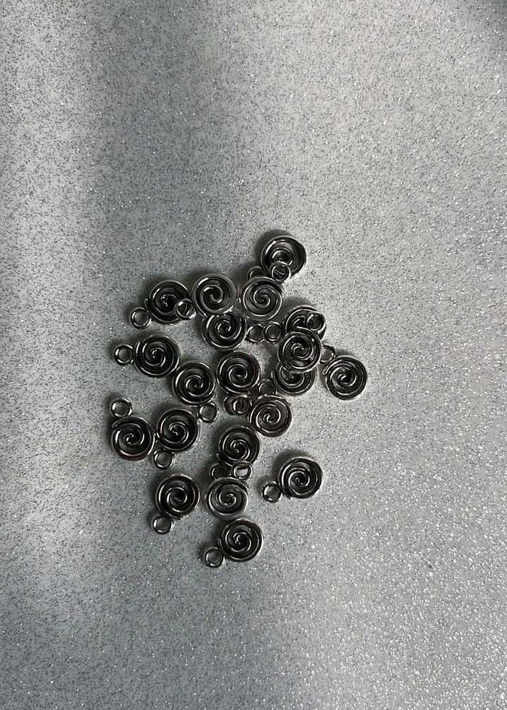 Silver Swirl Charms for Jewelry Making