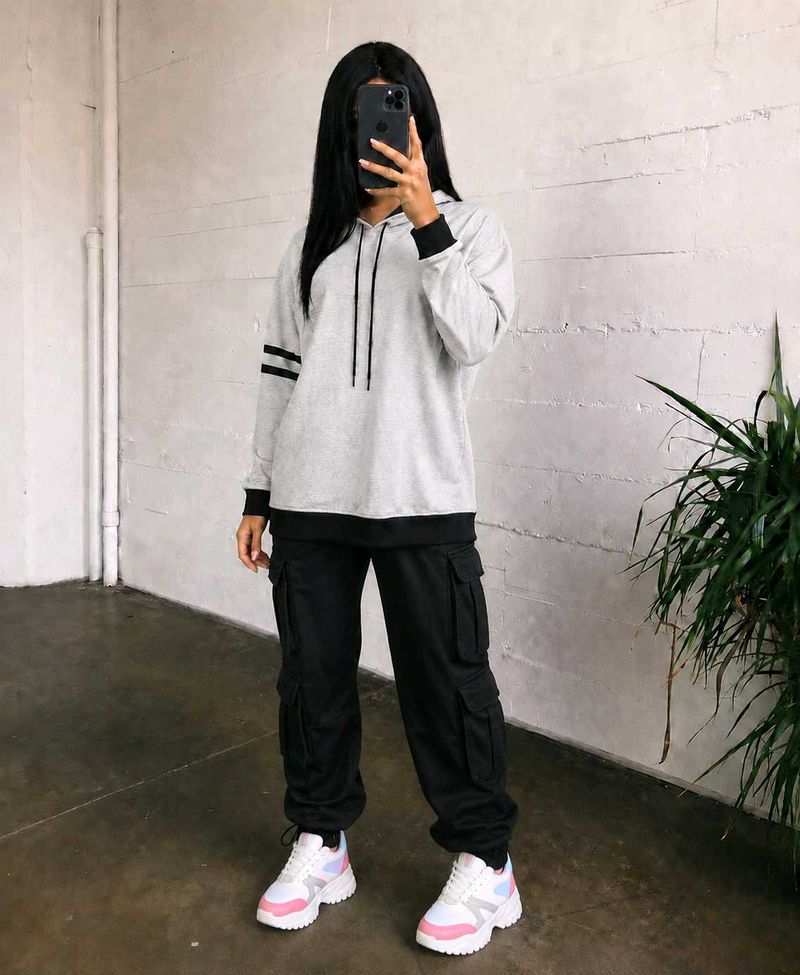 Unisex Light Grey Hoddie T-shirt