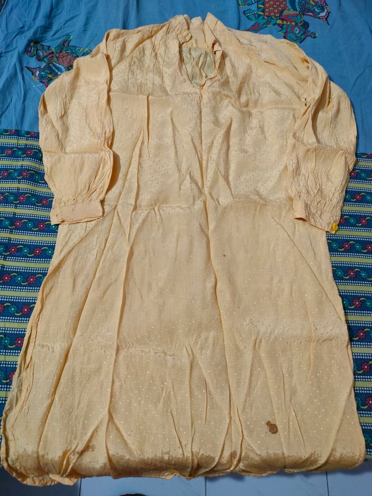 Santone Light Yellow Colour Kurta