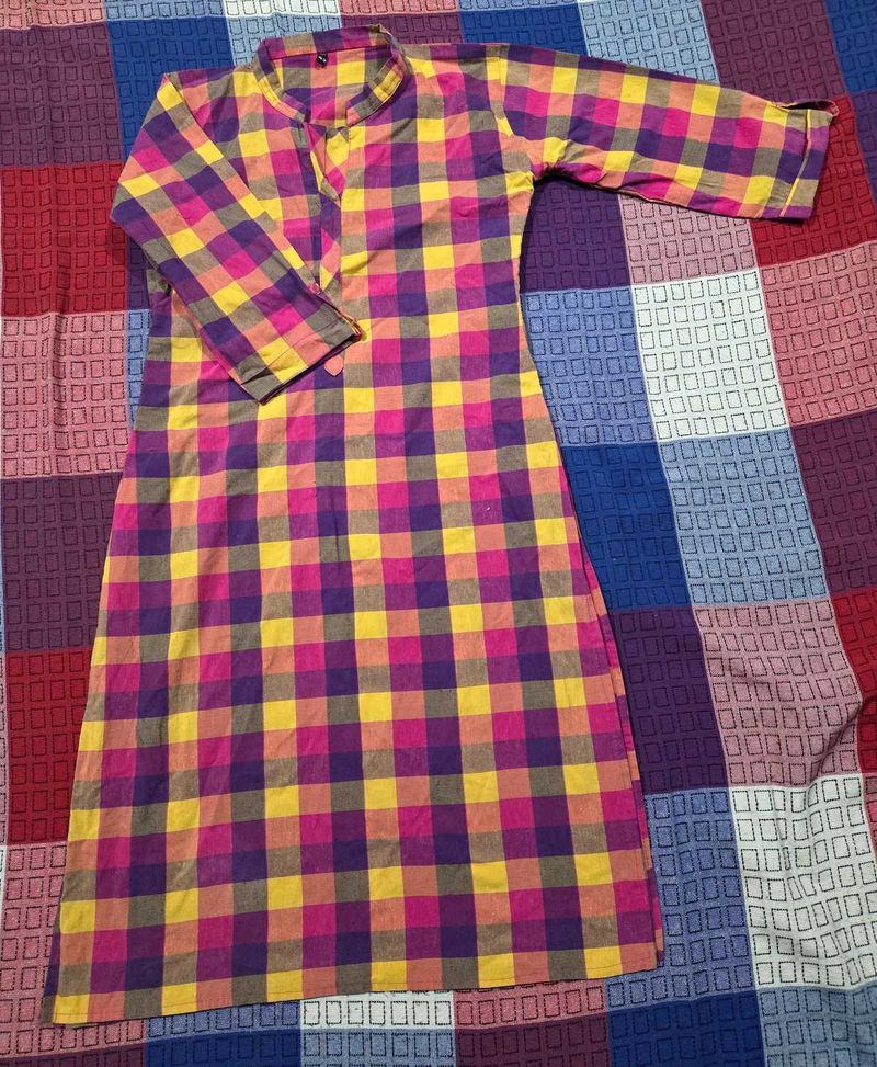 Vibrant Checked Kurta