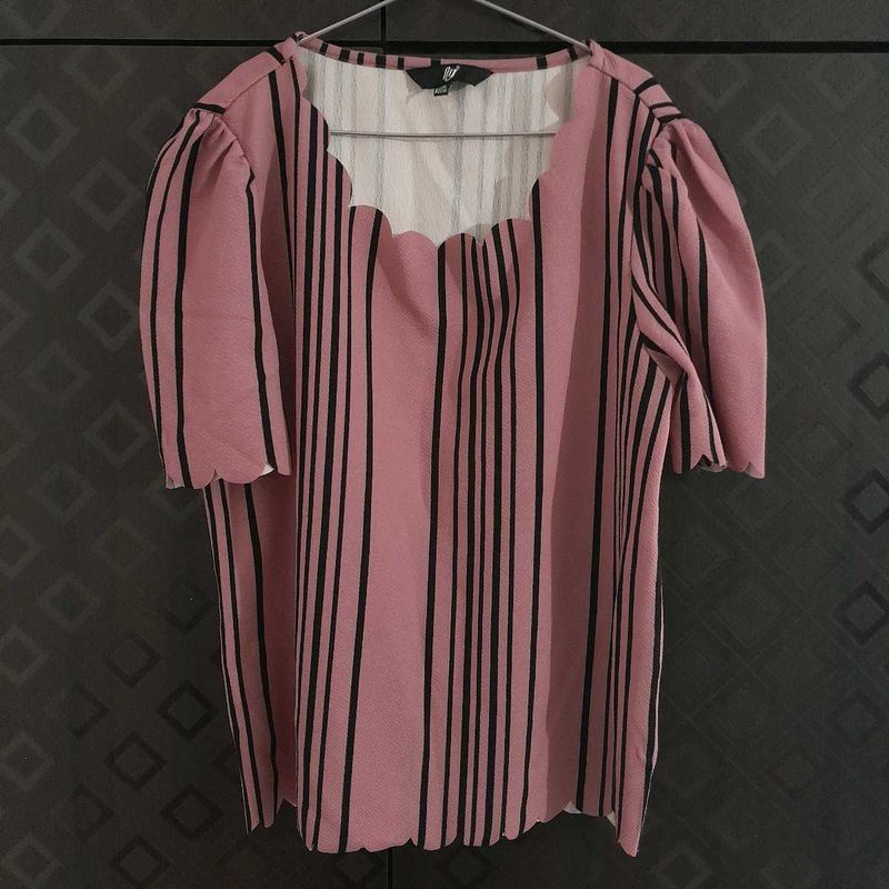 Striped Sleeve Top