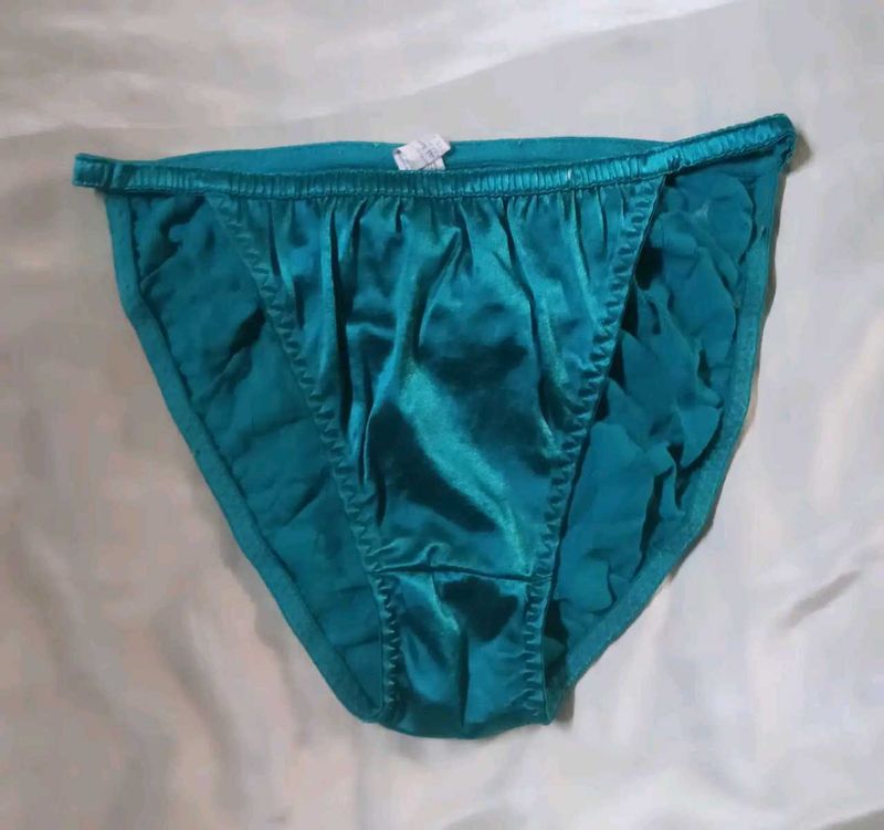 Satin Teal Briefs