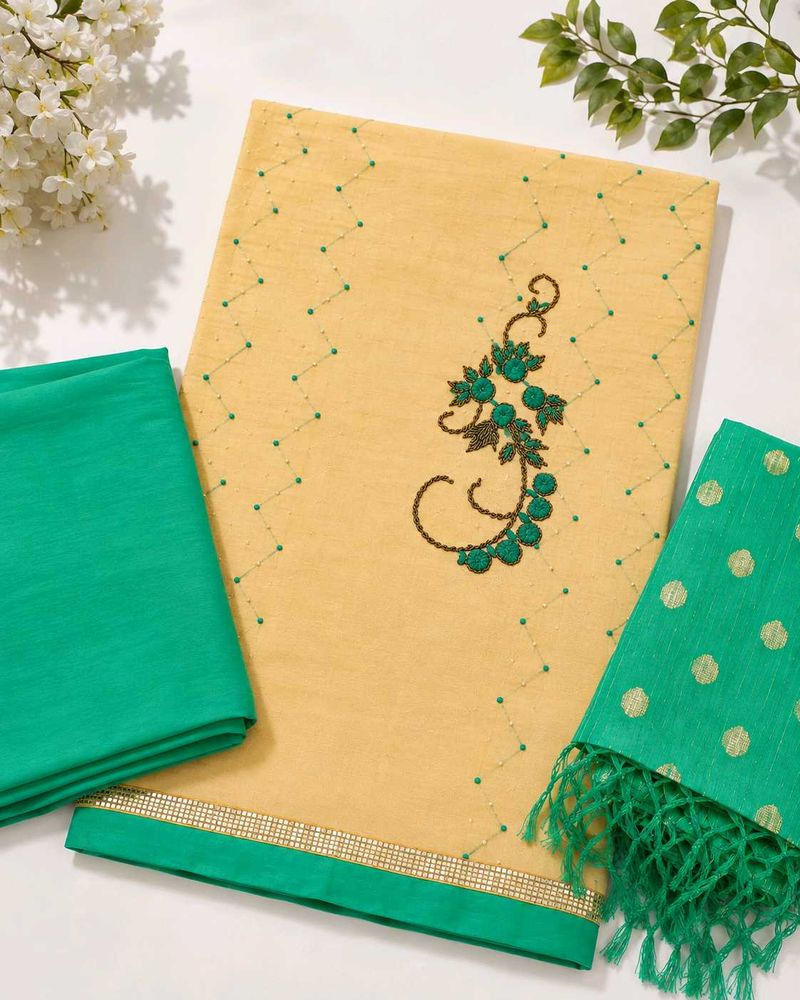 Unstitched Ethnic Wear Fabric Set