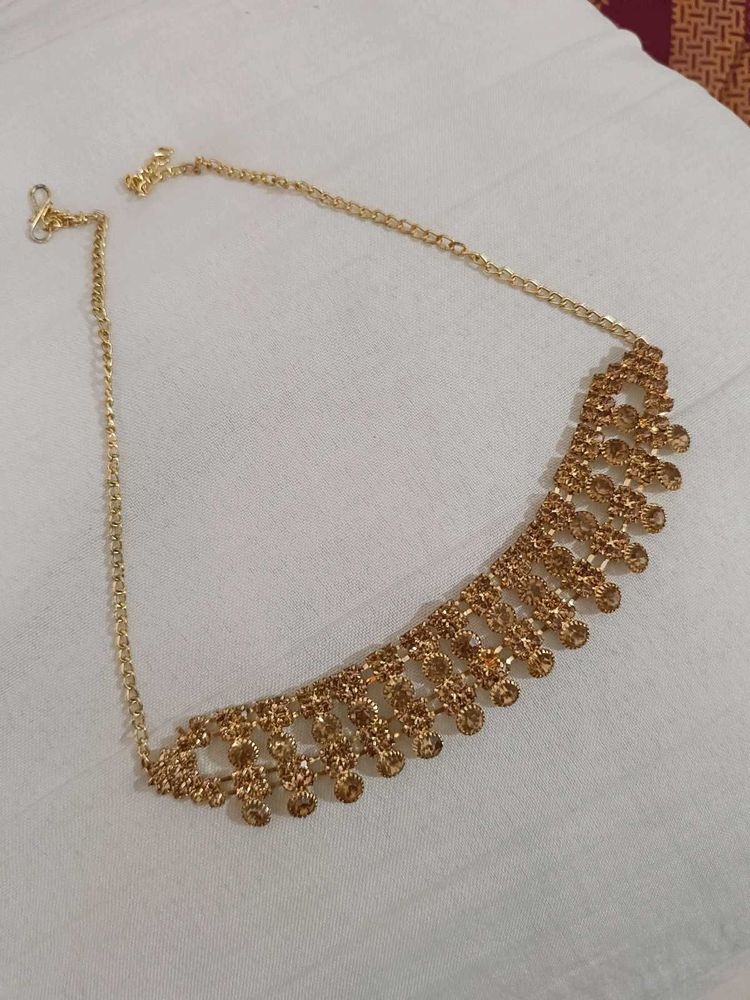 Elegant Gold Tone Statement Necklace