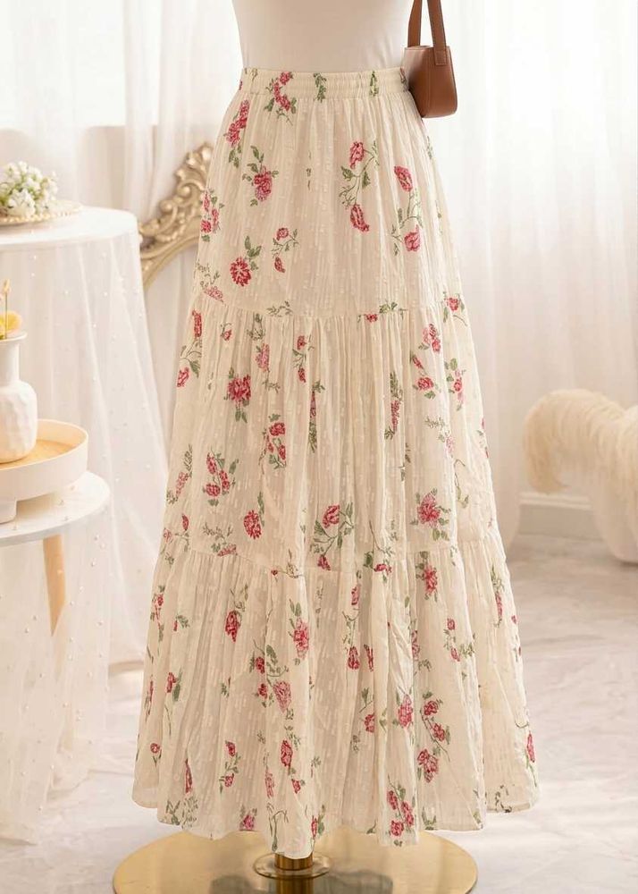 Boho Floral Tiered Maxi Skirts