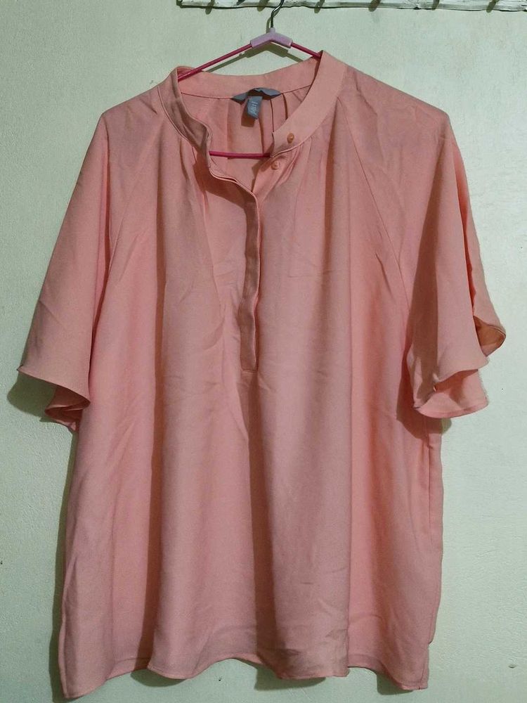 Peach Casual Blouse