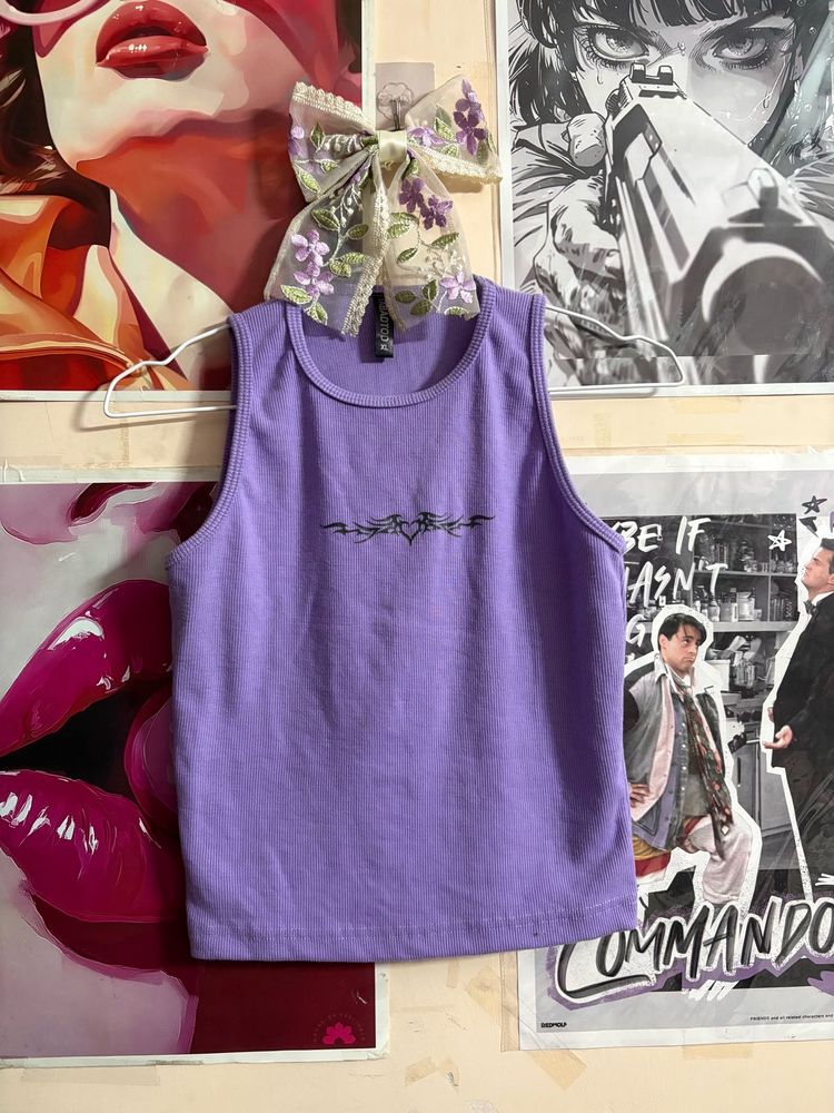 Lavender Graphic Tank Top