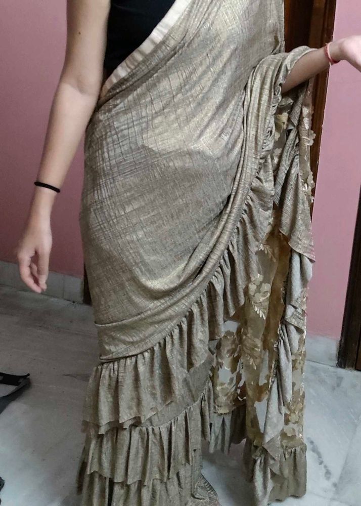 Sparkling Ruffled Saree
