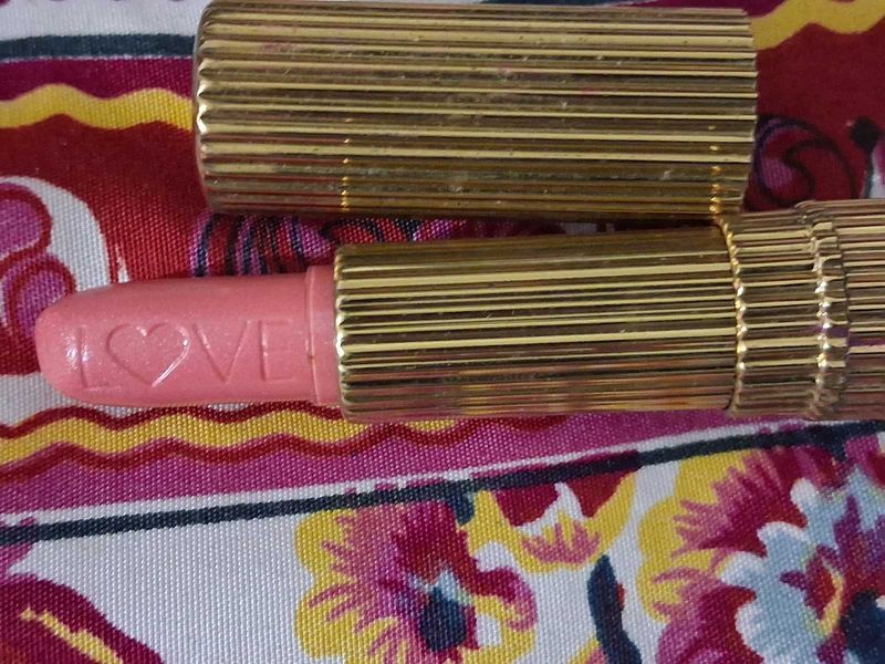 Pink Lipstick with Gold Case