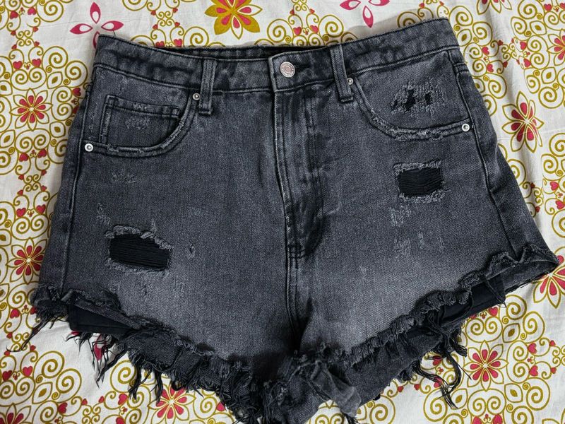 Women's Ripped Denim Shorts