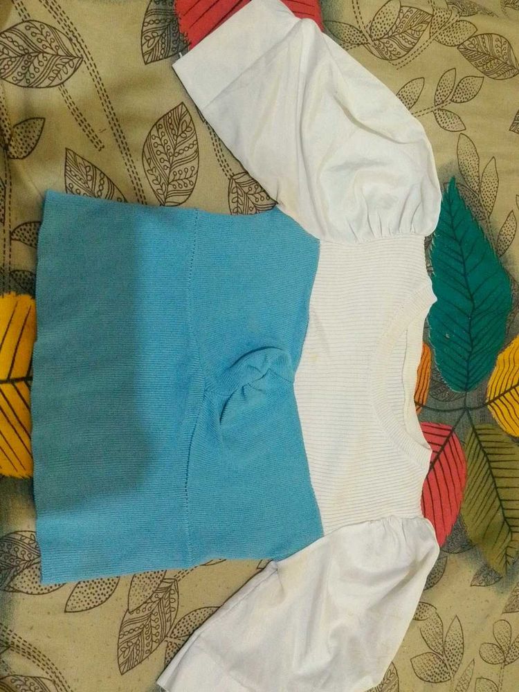 Blue &amp; White Striped Top