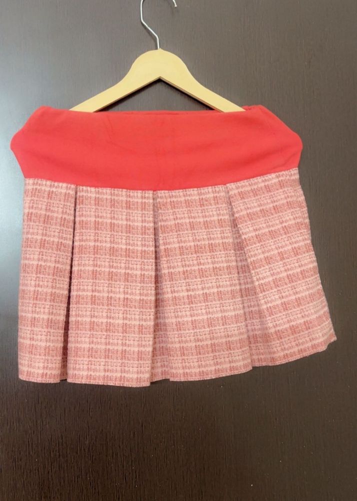 Pleated Mini Skirt