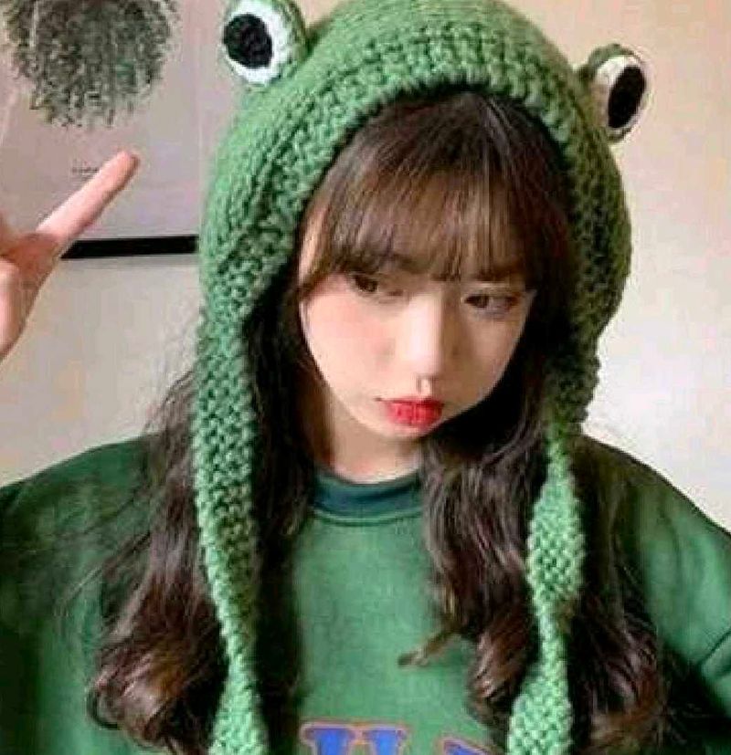 Cute Frog Crochet Hat