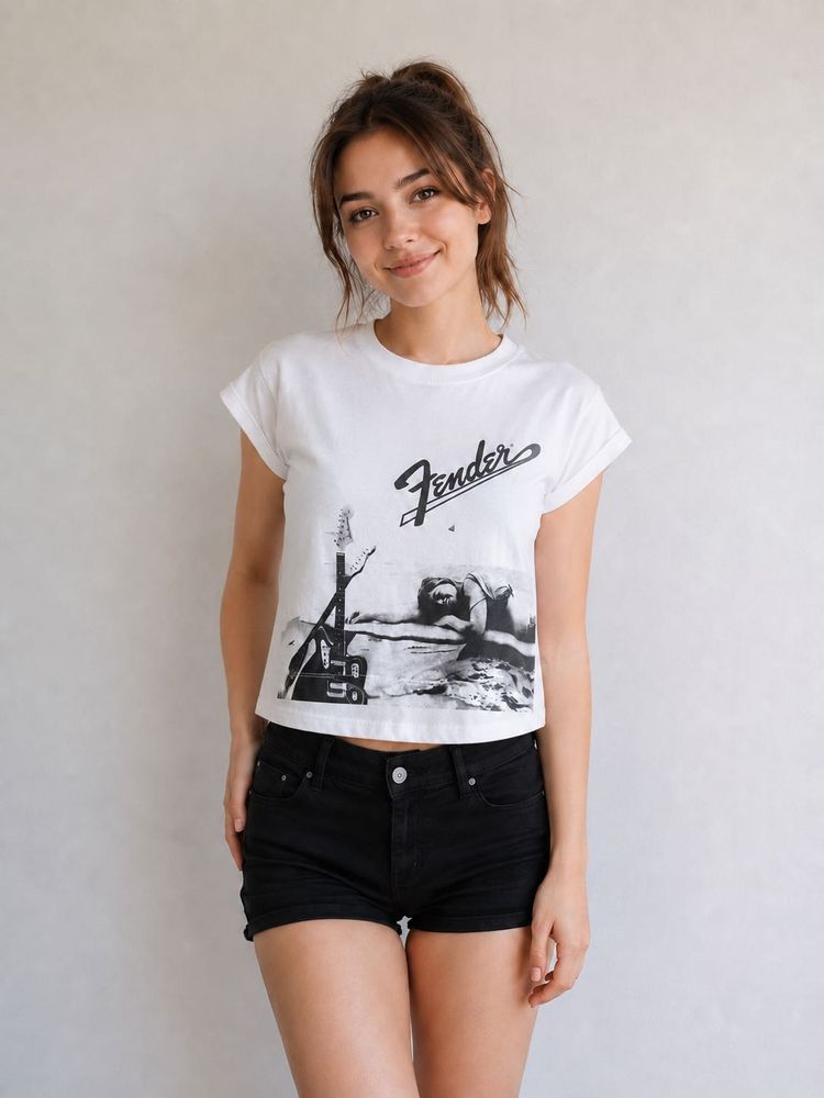 H&amp;M graphic print crop tee