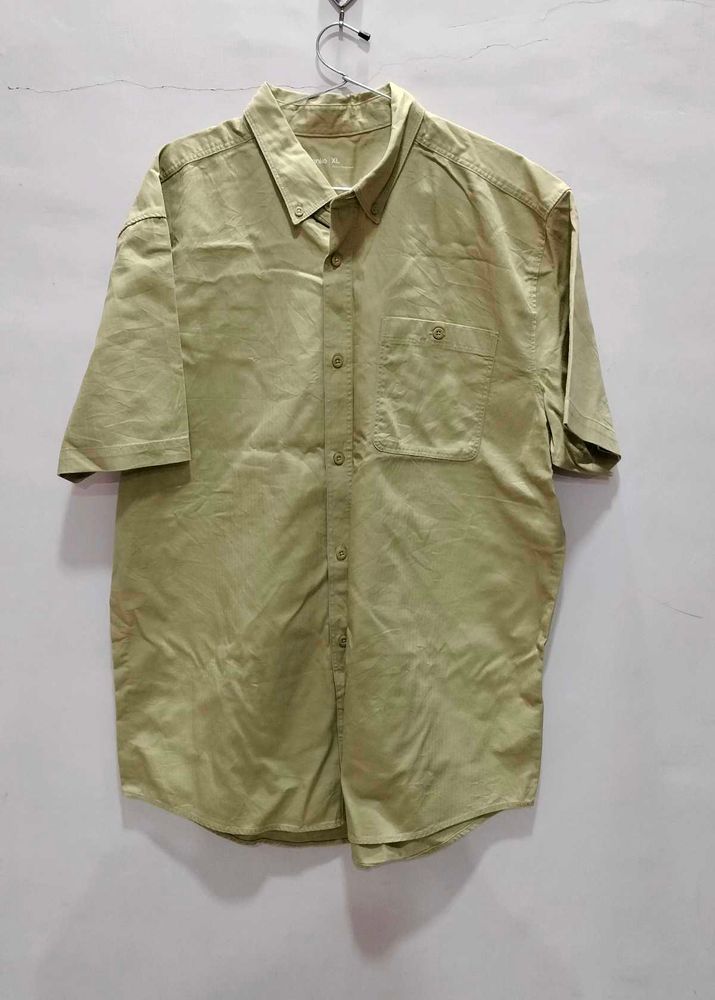 Khaki Short Sleeve Button-Down