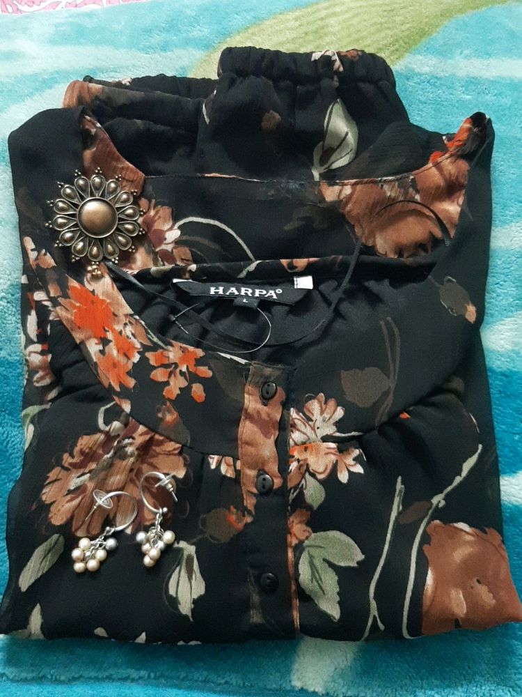 Harpa Georgette Shirt Top