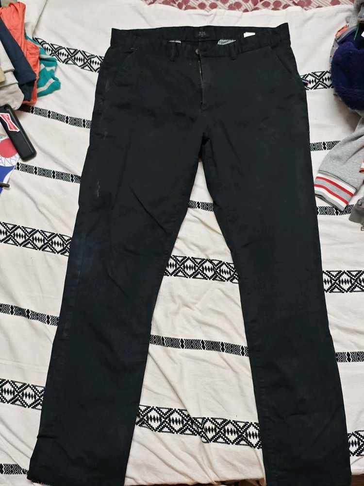 West side Men's Black Casual Pants