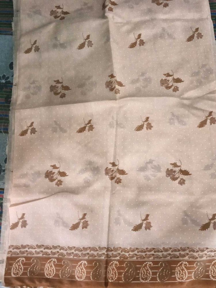 Stunning nude colour Saree