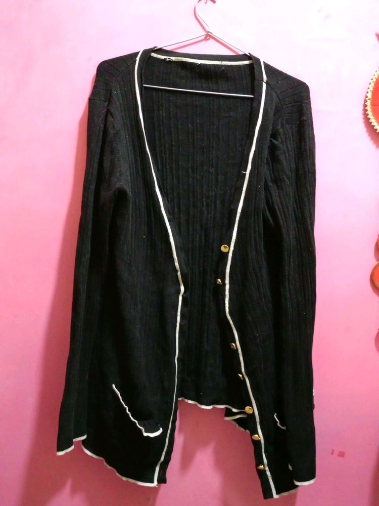Primark Cardigan Womens Black White