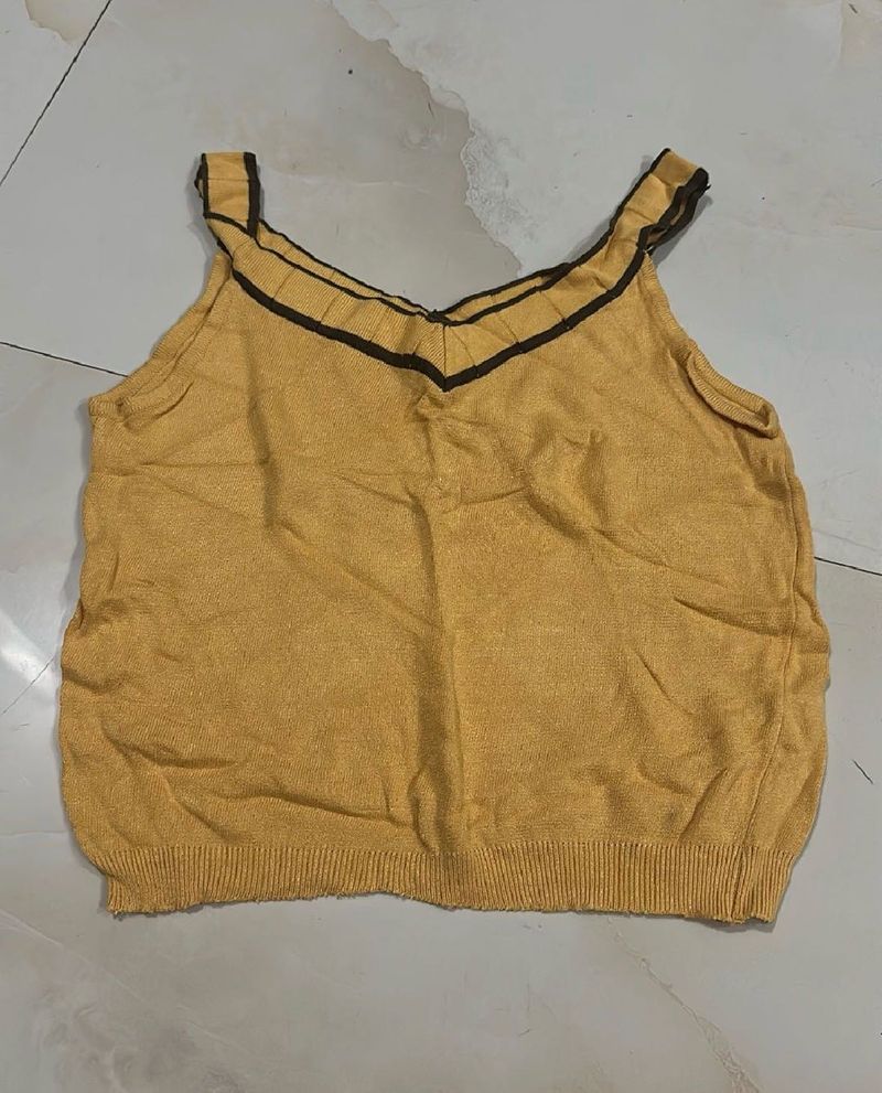 Mustard Yellow Knit Tank Top
