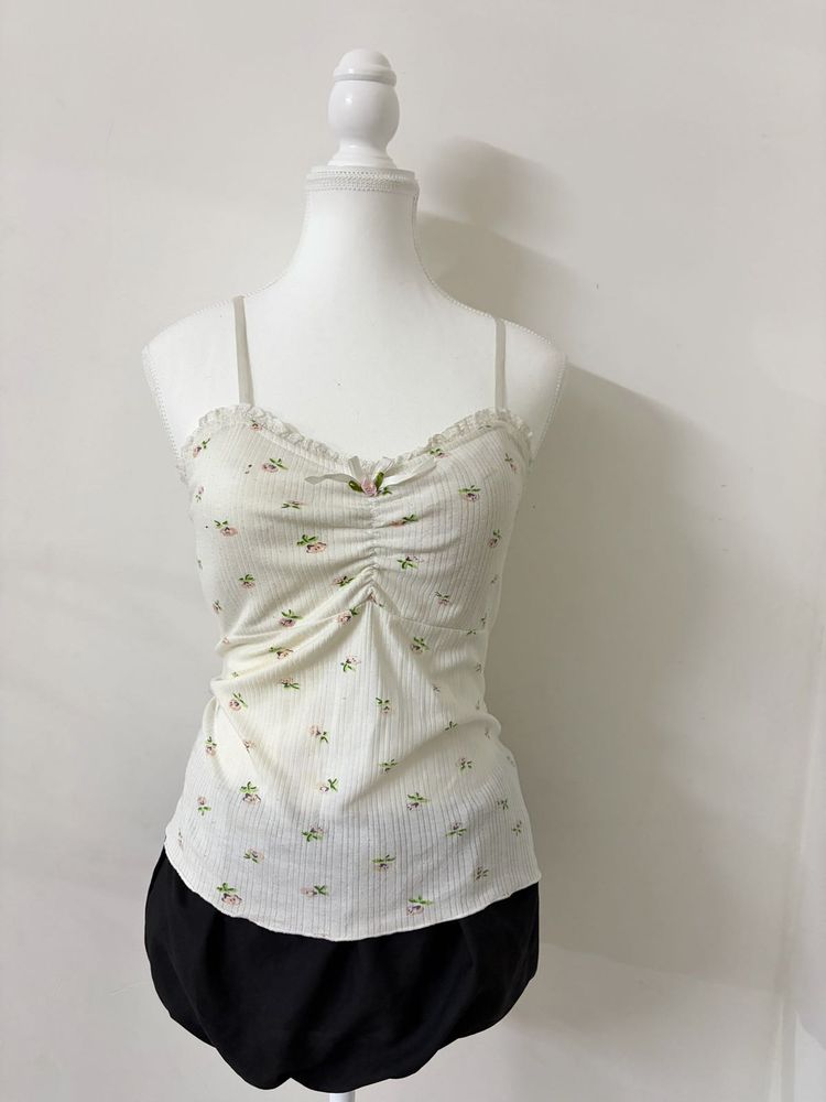 Floral Ruched Cami Top💕