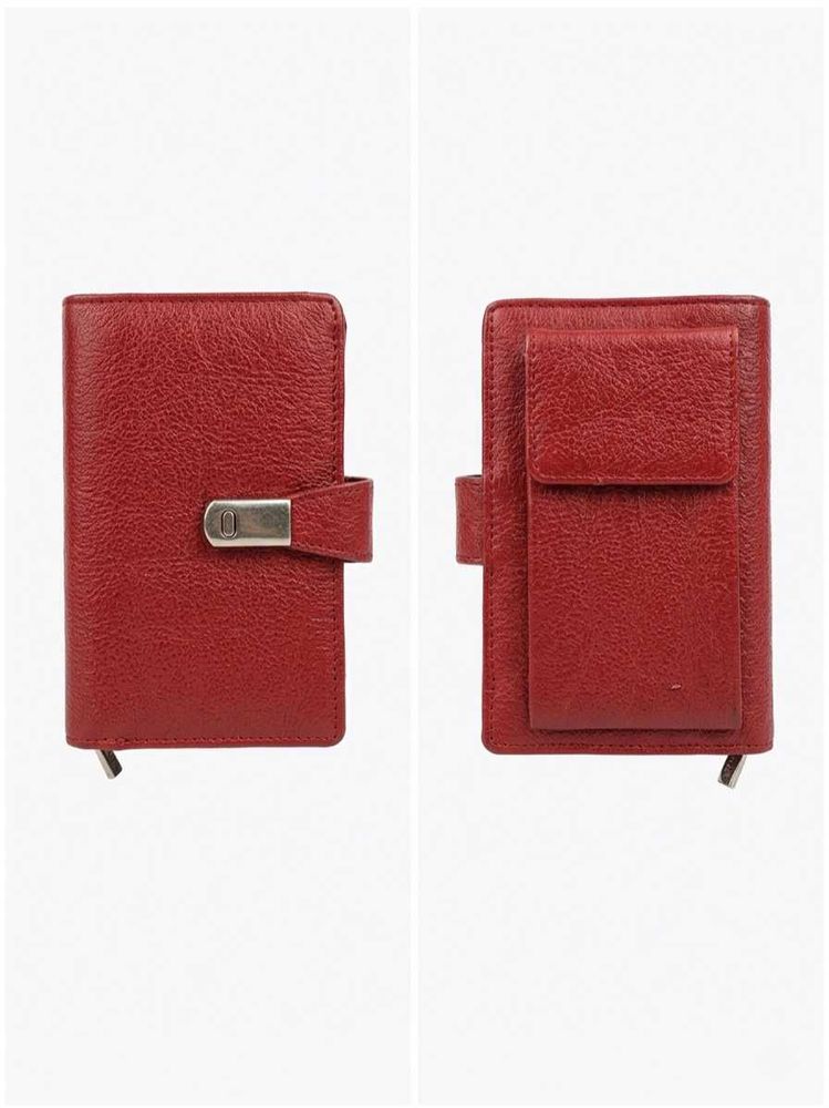 Chic Red Textured Wallet