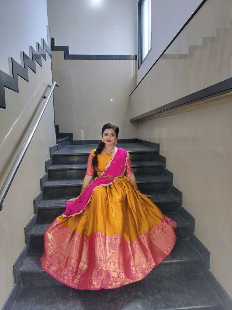 New Yellow &amp; Pink Lehenga Choli