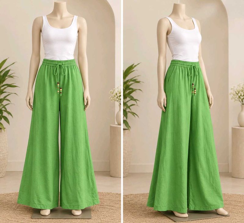 Vibrant Green Palazzo Pants