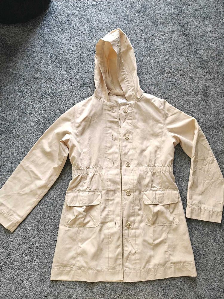 Beige Colour Long Waterproof Coat