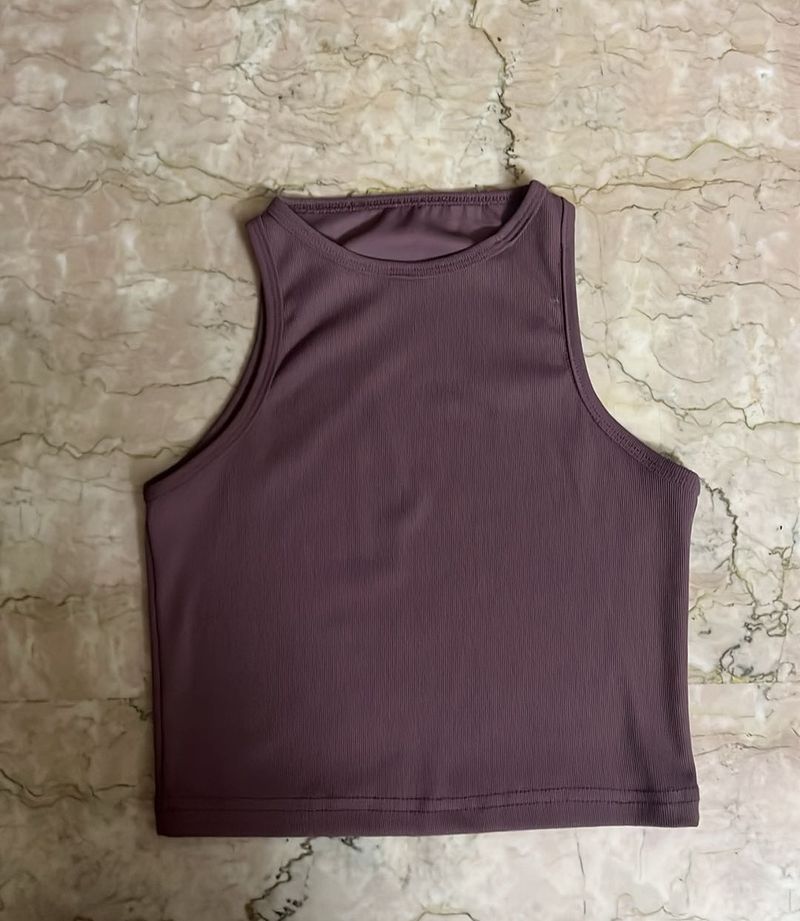 Ribbed Racerback Crop Top
