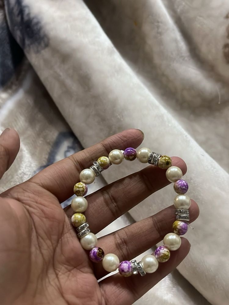 purple Beaded Bracelet