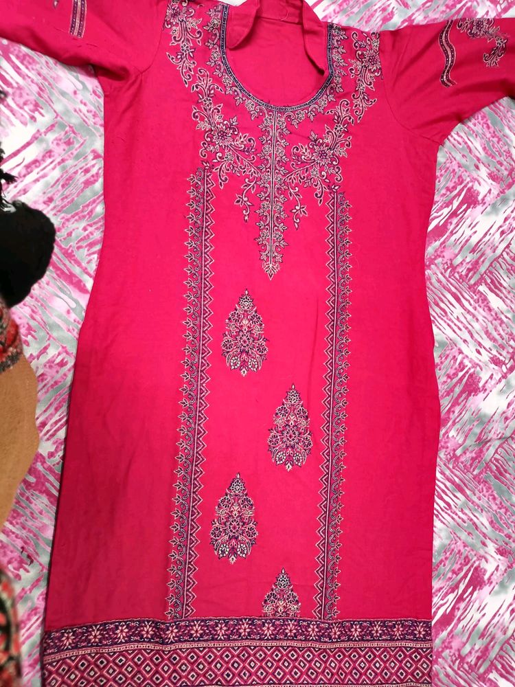 Kashmiri Garam Suite With Pant And Shawl