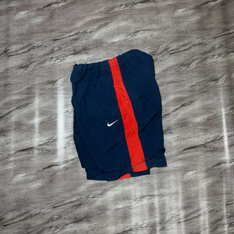 Nike Navy &amp; Red Striped Shorts