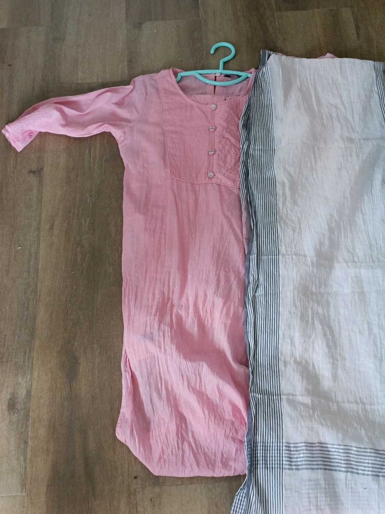 3 PIECE SET- JAIPURI KURTI WITH PYJAMA &amp; DUPATTA