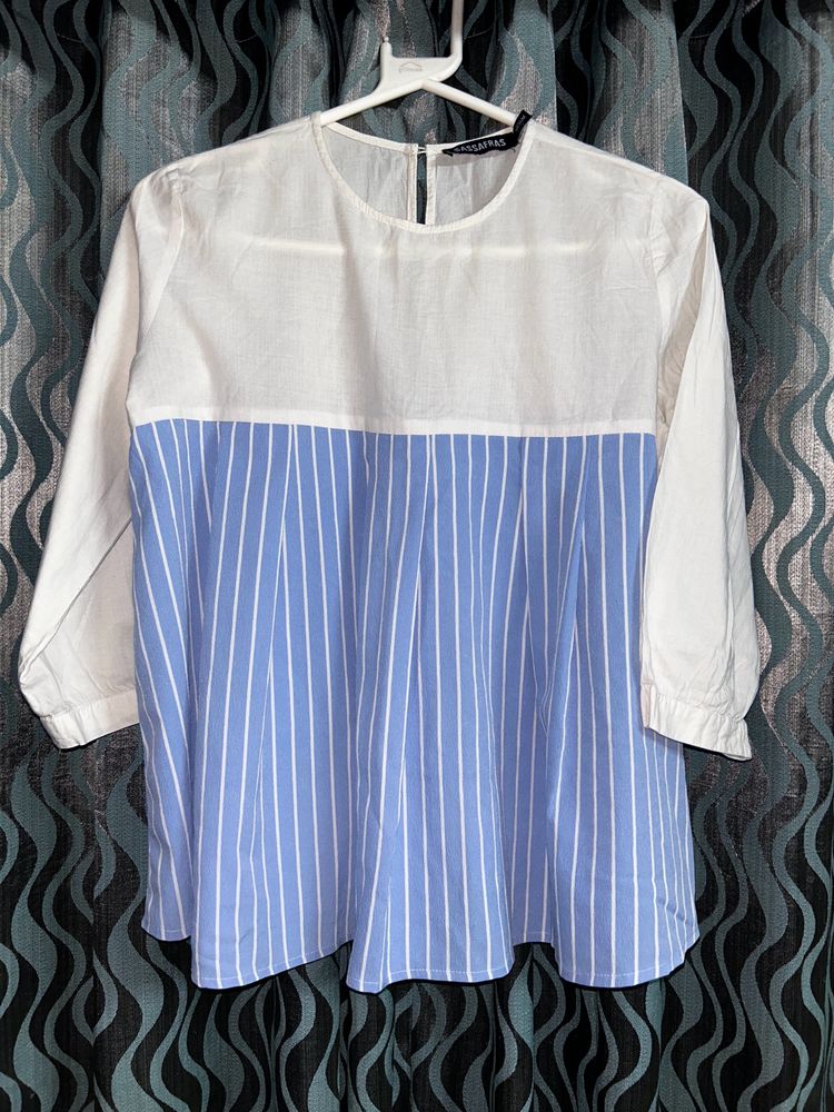 Chic Striped Panel Top
