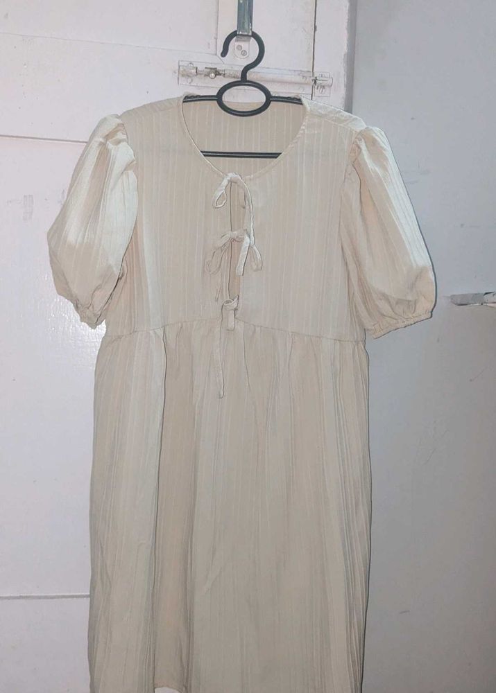 Cute Puff Sleeve Mini Dress