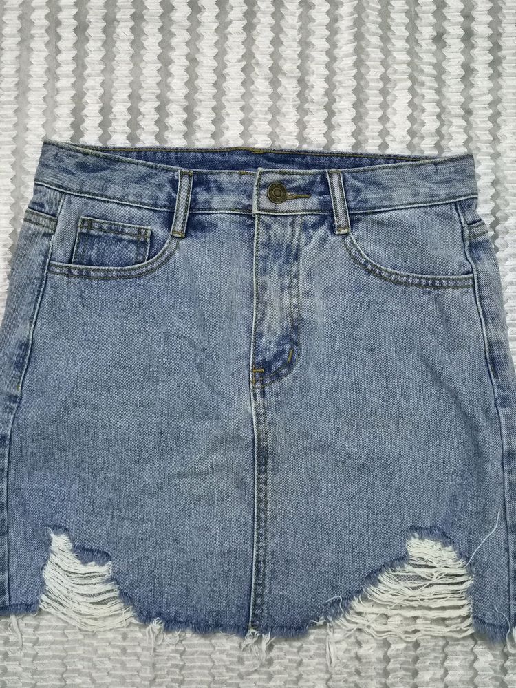 Blue Light denim skirt