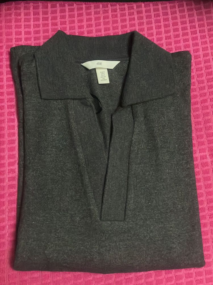 H&amp;M Grey Long Sleeve Top