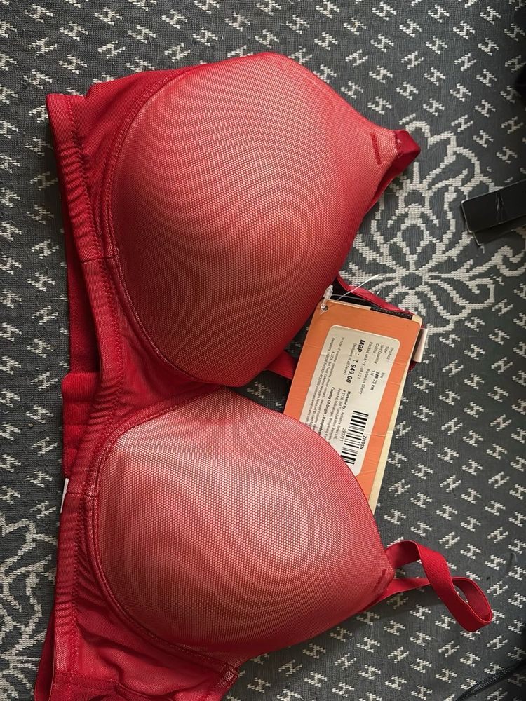 Red Padded Bra with Tag