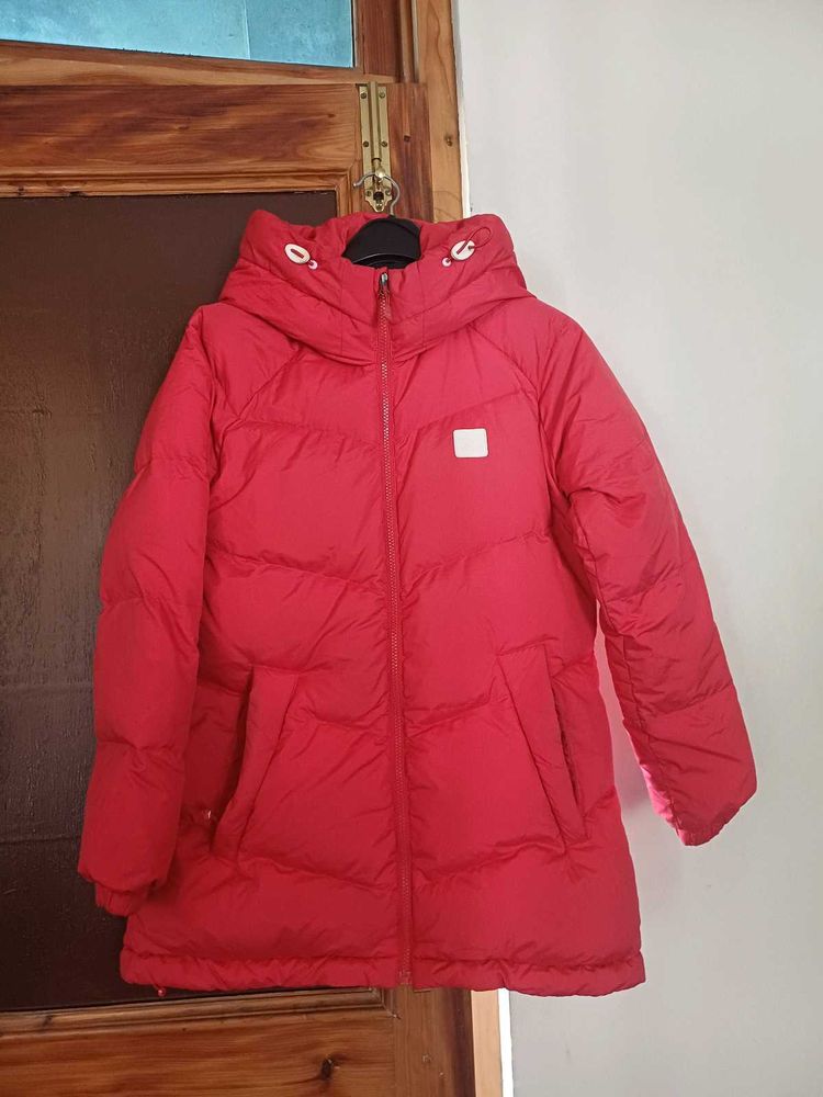 Red Puffer Jacket with Hood
