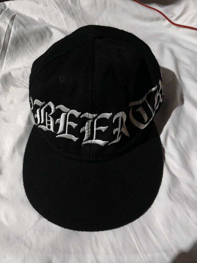 Black Embroidered Baseball Cap