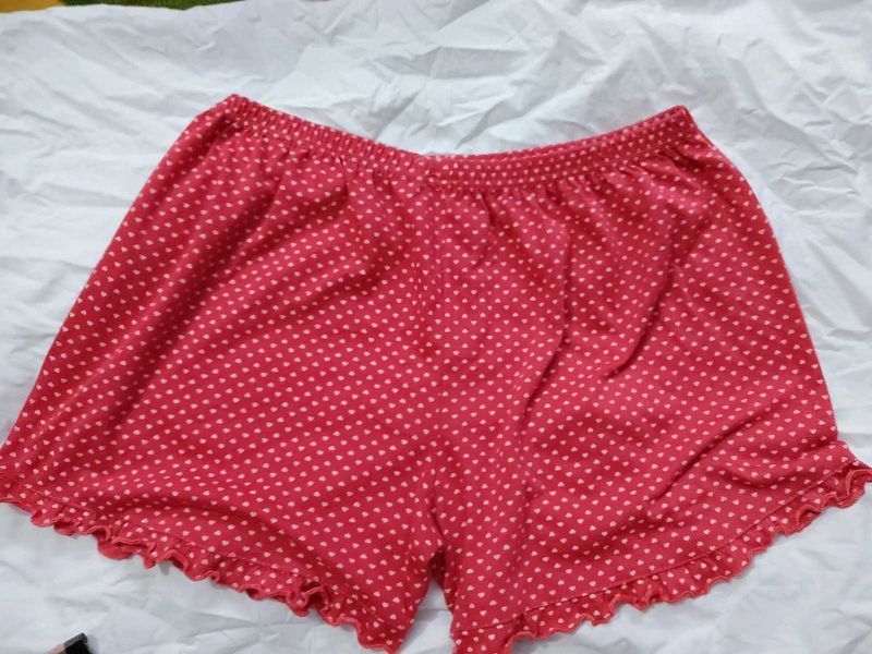 Cute Red Polka Dot Pajama Shorts