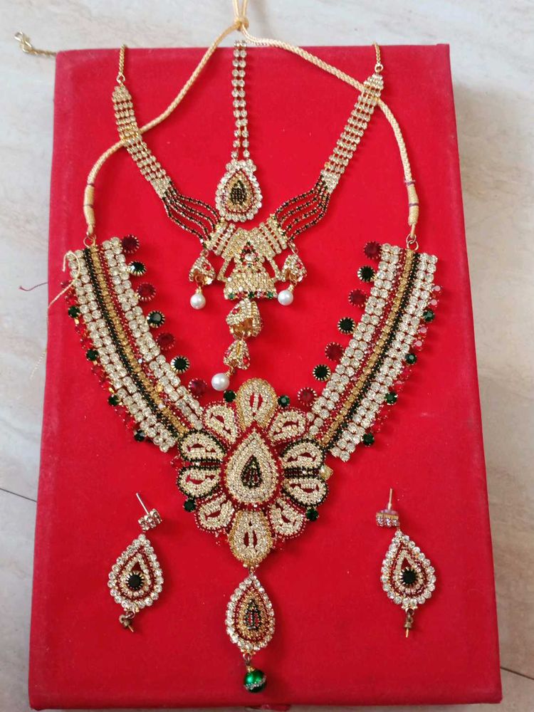 Exquisite double zarkan Necklace Set with Earrings