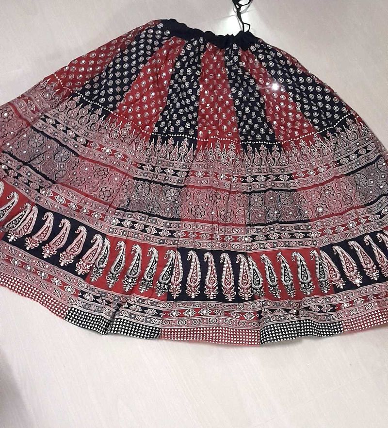 navrati special Bohemian Paisley Print Long Skirt